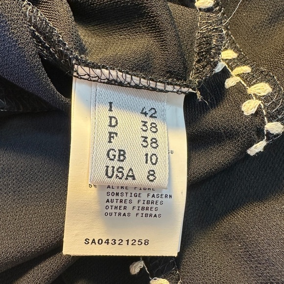 Vintage Jean Paul Gaultier Femme Embroidered Midi Dress US 8 Black LBD Y2k 90s - Picture 6 of 14